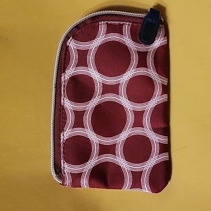 Red makeup bag